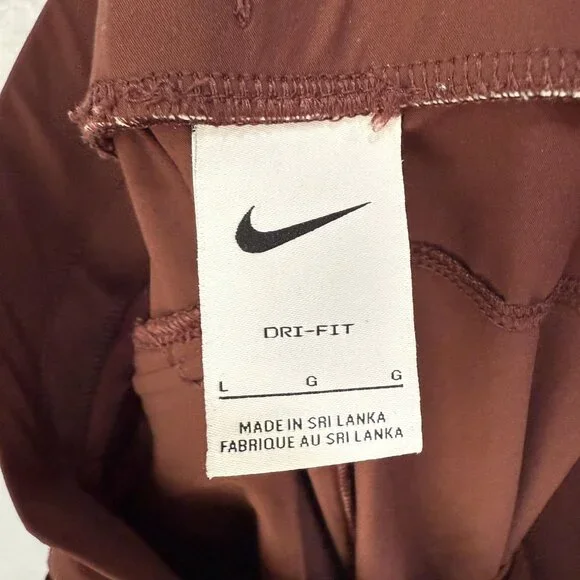 Nike Dri-FIT Pants Womens Large Brown CU4603-273 Lightweight Jogger Athletic - Picture 10 of 13